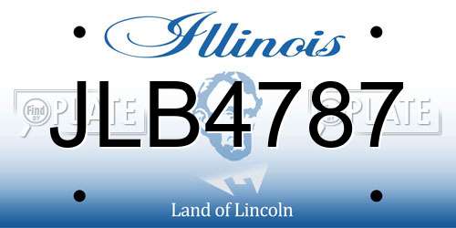 JLB4787 Illinois License Plate