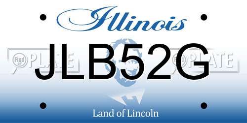 JLB52G Illinois License Plate