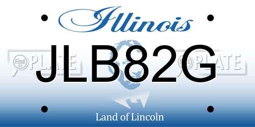 JLB82G Illinois License Plate