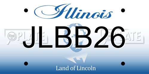 JLBB26 Illinois License Plate