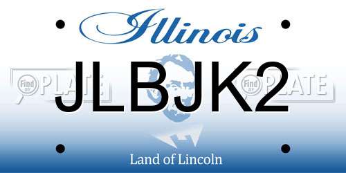 JLBJK2 Illinois License Plate