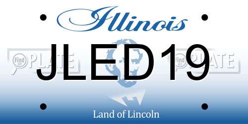 JLED19 Illinois License Plate