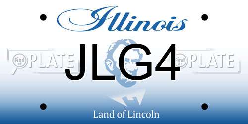 JLG4 Illinois License Plate