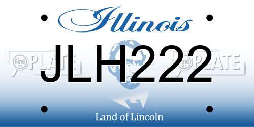 JLH222 Illinois License Plate