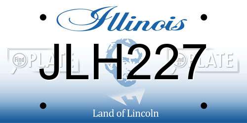 JLH227 Illinois License Plate