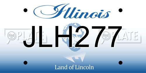 JLH277 Illinois License Plate