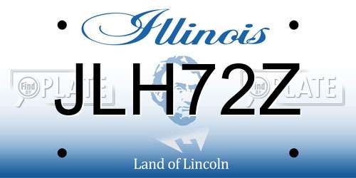 JLH72Z Illinois License Plate
