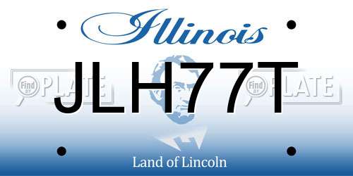 JLH77T Illinois License Plate