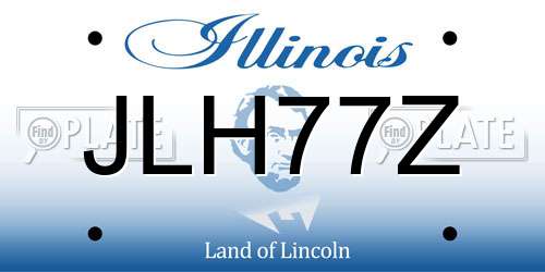 JLH77Z Illinois License Plate