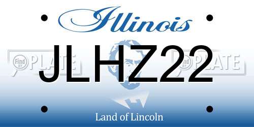 JLHZ22 Illinois License Plate