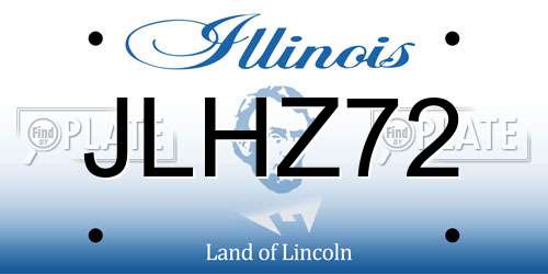 JLHZ72 Illinois License Plate