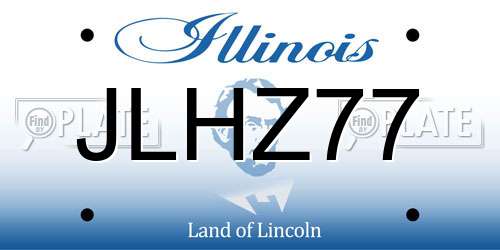 JLHZ77 Illinois License Plate
