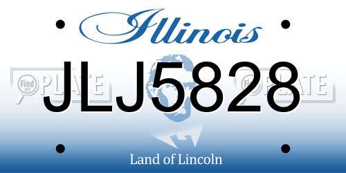 JLJ5828 Illinois License Plate
