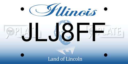 JLJ8FF Illinois License Plate