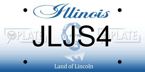 JLJS4 Illinois License Plate