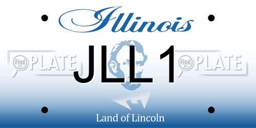 JLL1 Illinois License Plate