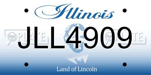 JLL4909 Illinois License Plate