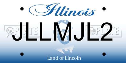JLLMJL2 Illinois License Plate