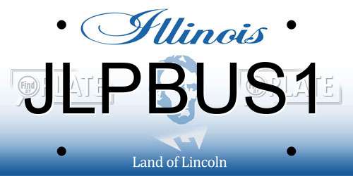 JLPBUS1 Illinois License Plate