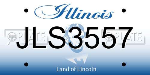 JLS3557 Illinois License Plate