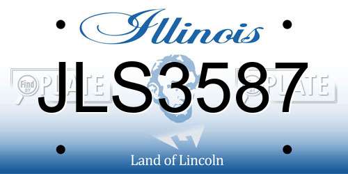 JLS3587 Illinois License Plate