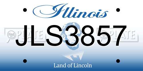 JLS3857 Illinois License Plate
