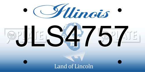 JLS4757 Illinois License Plate