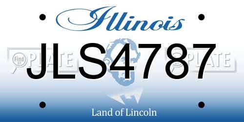 JLS4787 Illinois License Plate