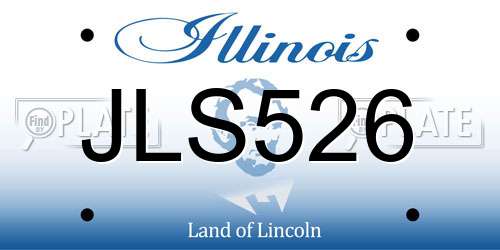 JLS526 Illinois License Plate