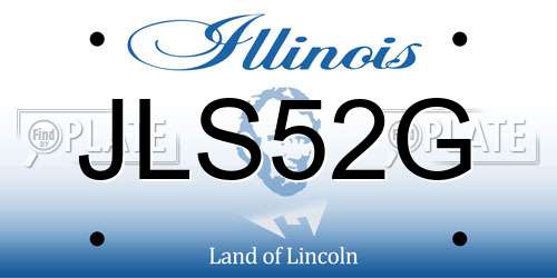 JLS52G Illinois License Plate