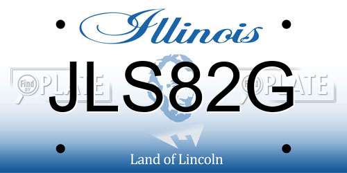 JLS82G Illinois License Plate