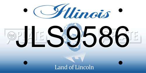 JLS9586 Illinois License Plate