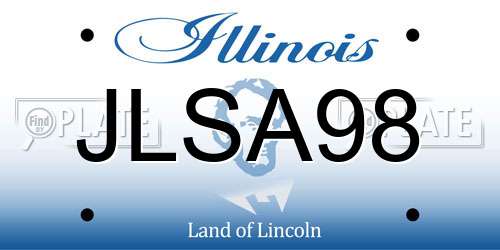 JLSA98 Illinois License Plate