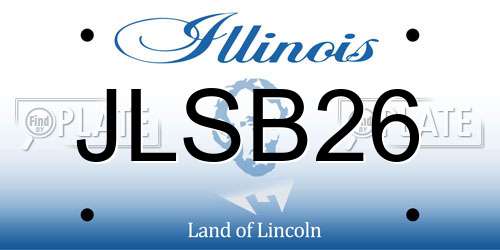 JLSB26 Illinois License Plate