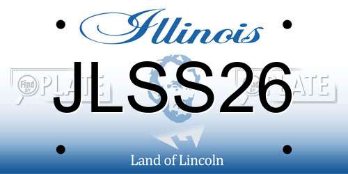 JLSS26 Illinois License Plate