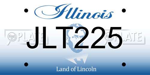 JLT225 Illinois License Plate