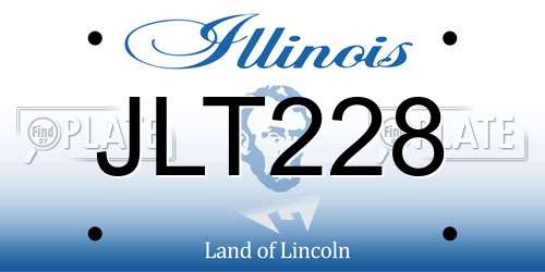 JLT228 Illinois License Plate