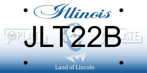 JLT22B Illinois License Plate