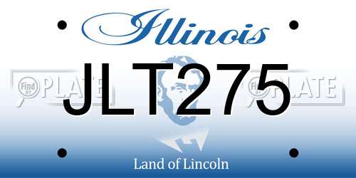JLT275 Illinois License Plate