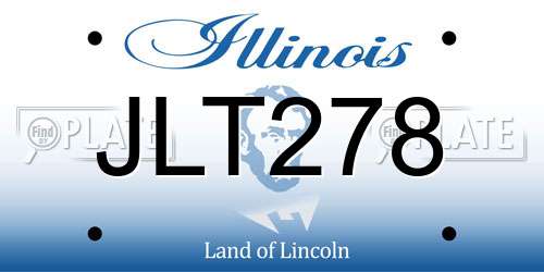 JLT278 Illinois License Plate