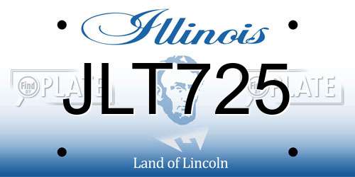 JLT725 Illinois License Plate