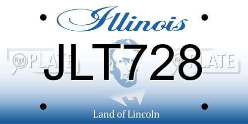 JLT728 Illinois License Plate