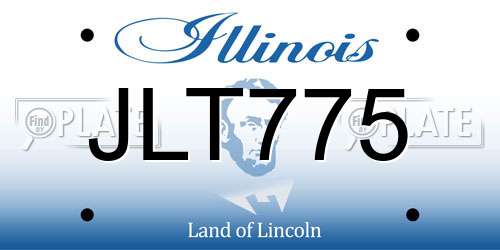 JLT775 Illinois License Plate