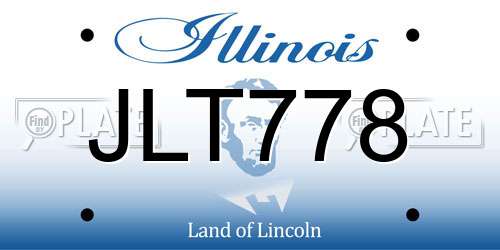 JLT778 Illinois License Plate