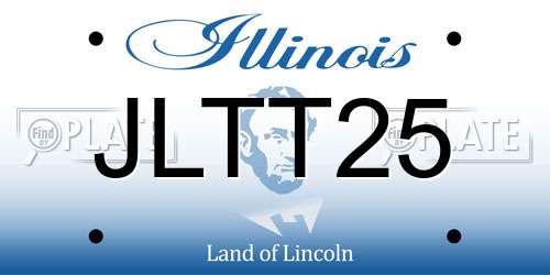 JLTT25 Illinois License Plate