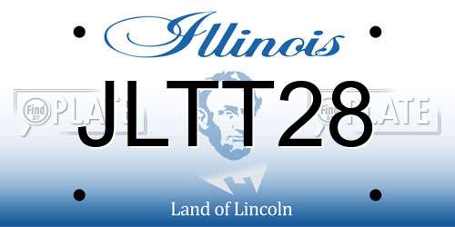 JLTT28 Illinois License Plate
