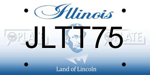 JLTT75 Illinois License Plate