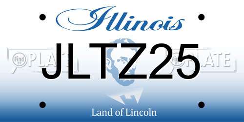 JLTZ25 Illinois License Plate