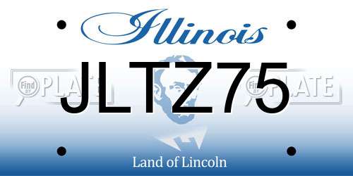 JLTZ75 Illinois License Plate