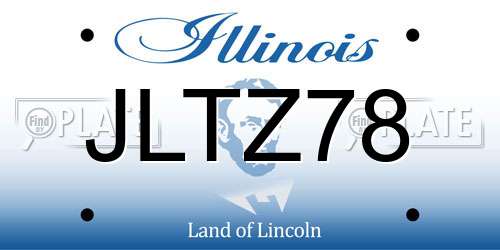 JLTZ78 Illinois License Plate